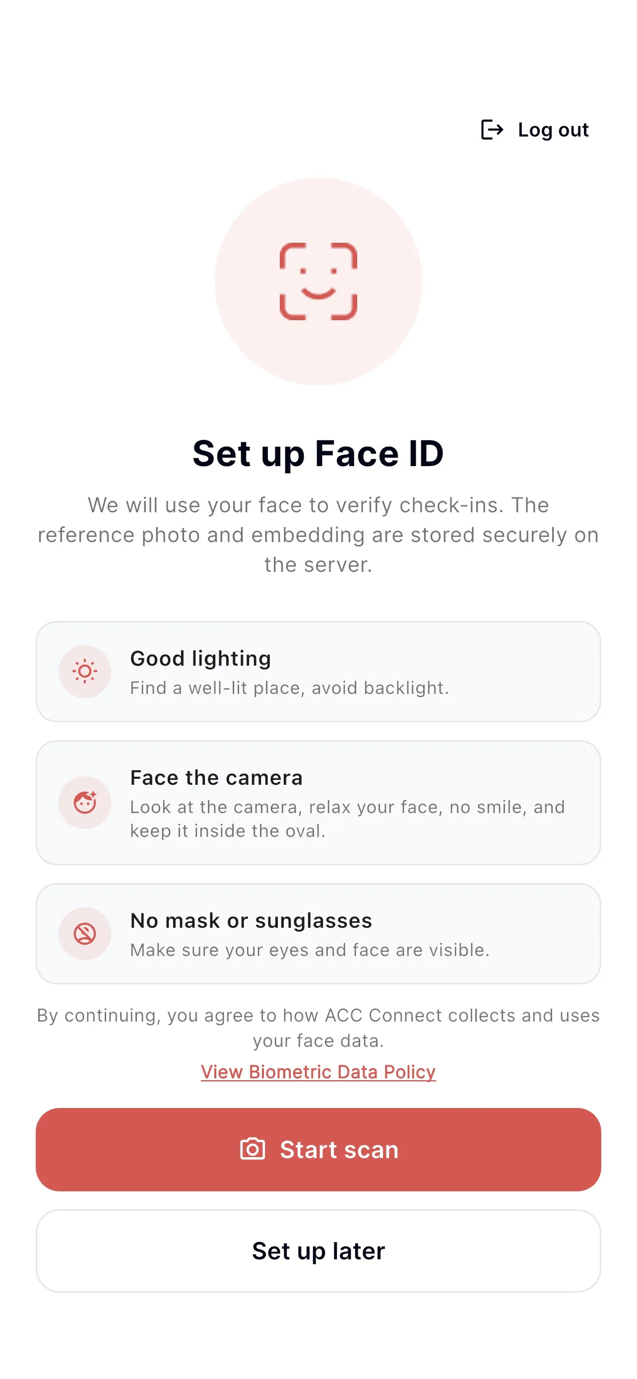 Face ID setup intro
